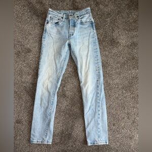 Levi's 501 Light Blue Denim Jeans